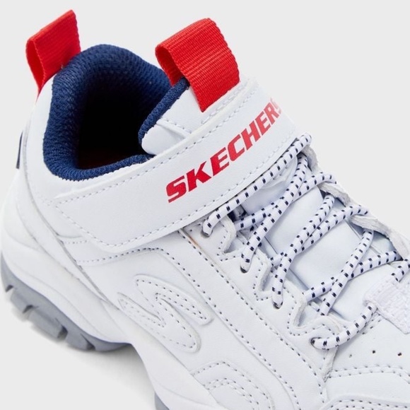 BRAND NEW youth boy girl skechers intershift white velcro shoes size 12 & 13 - Picture 4 of 8